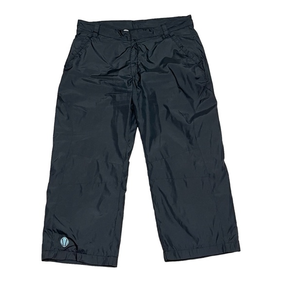 Sunice Black Weather Straight Leg Capri Polyester Crop Pants Size L - Picture 1 of 10